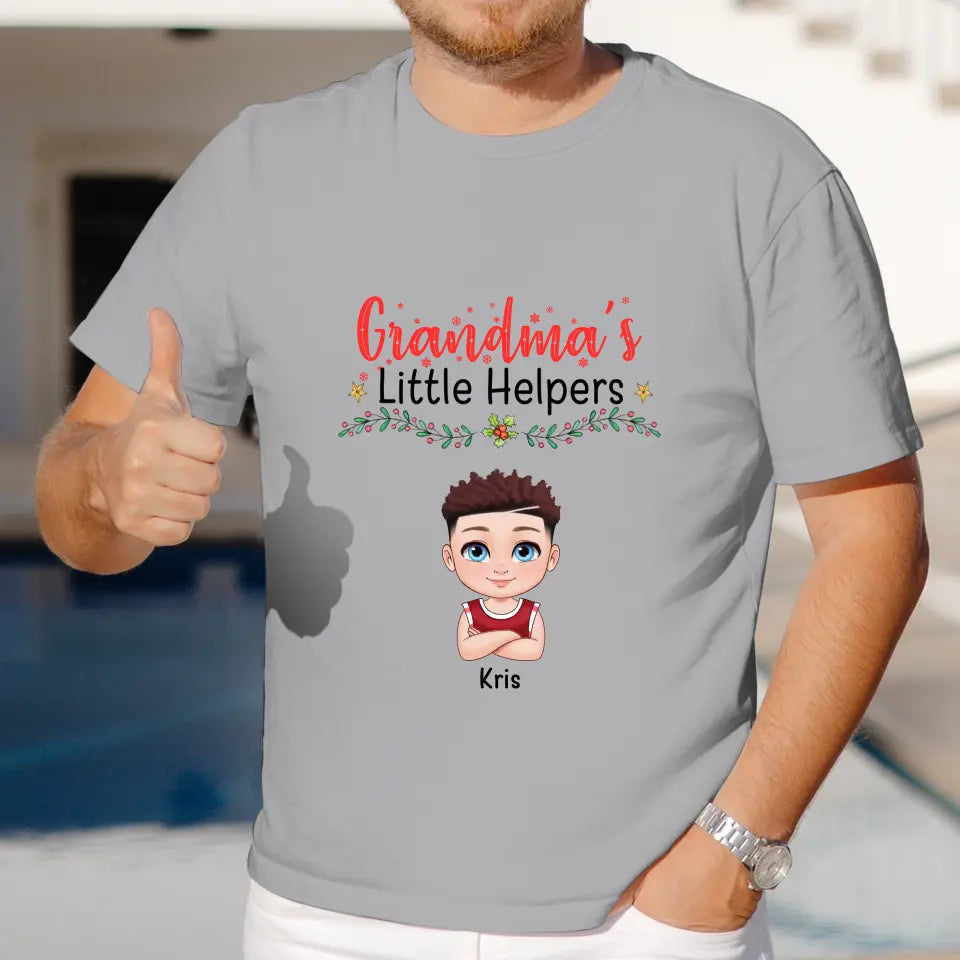 Grandma's Little Helpers - Personalized Gifts For Grandparents - Unisex T-shirt