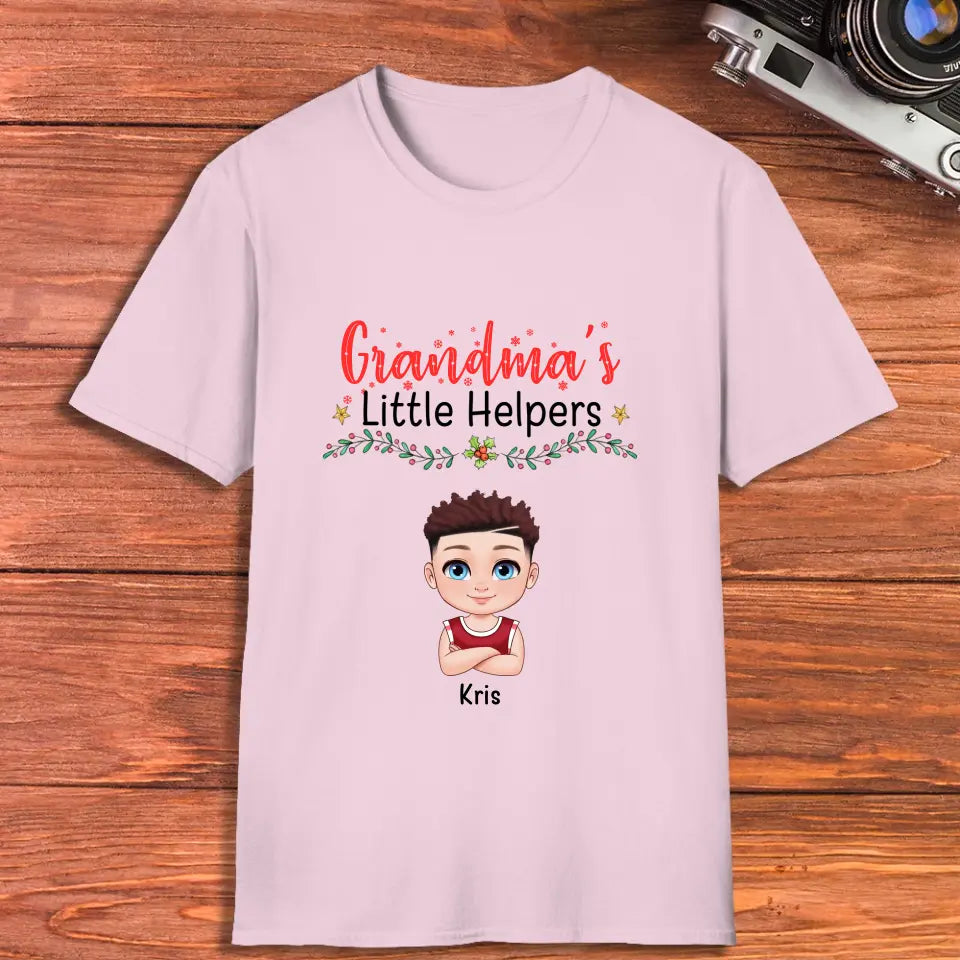 Grandma's Little Helpers - Personalized Gifts For Grandparents - Unisex T-shirt