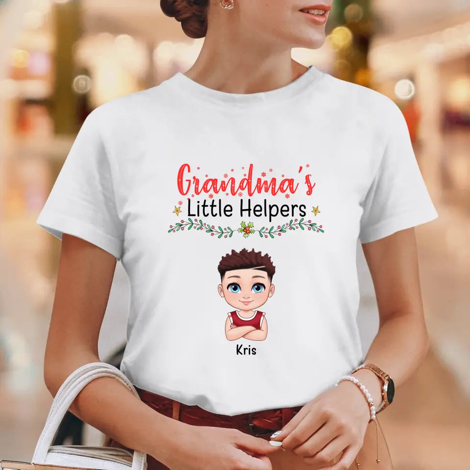 Grandma's Little Helpers - Personalized Gifts For Grandparents - Unisex T-shirt