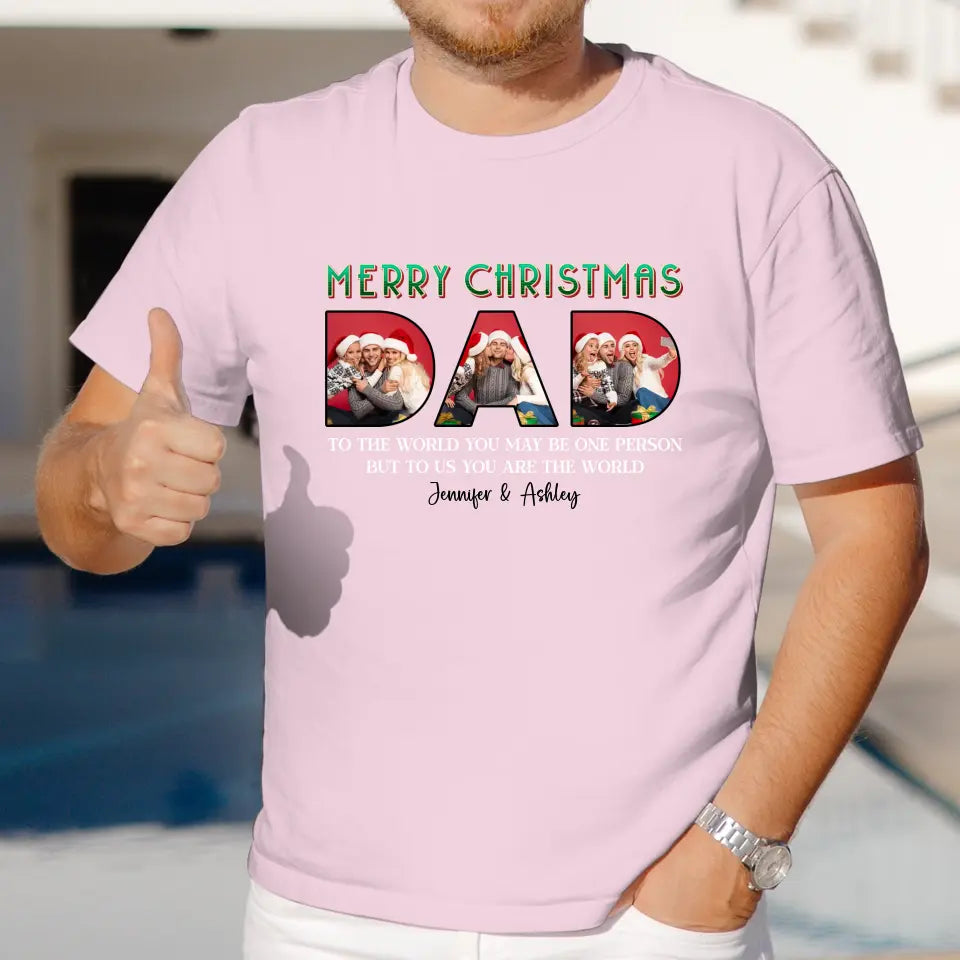 Merry Christmas Dad - Custom Photo - Personalized Gifts For Dad - Sweater