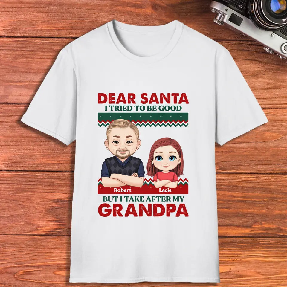 Dear Santa I Tried To Be Good - Custom Quote - Personalized Gift For Grandpa - Sweater