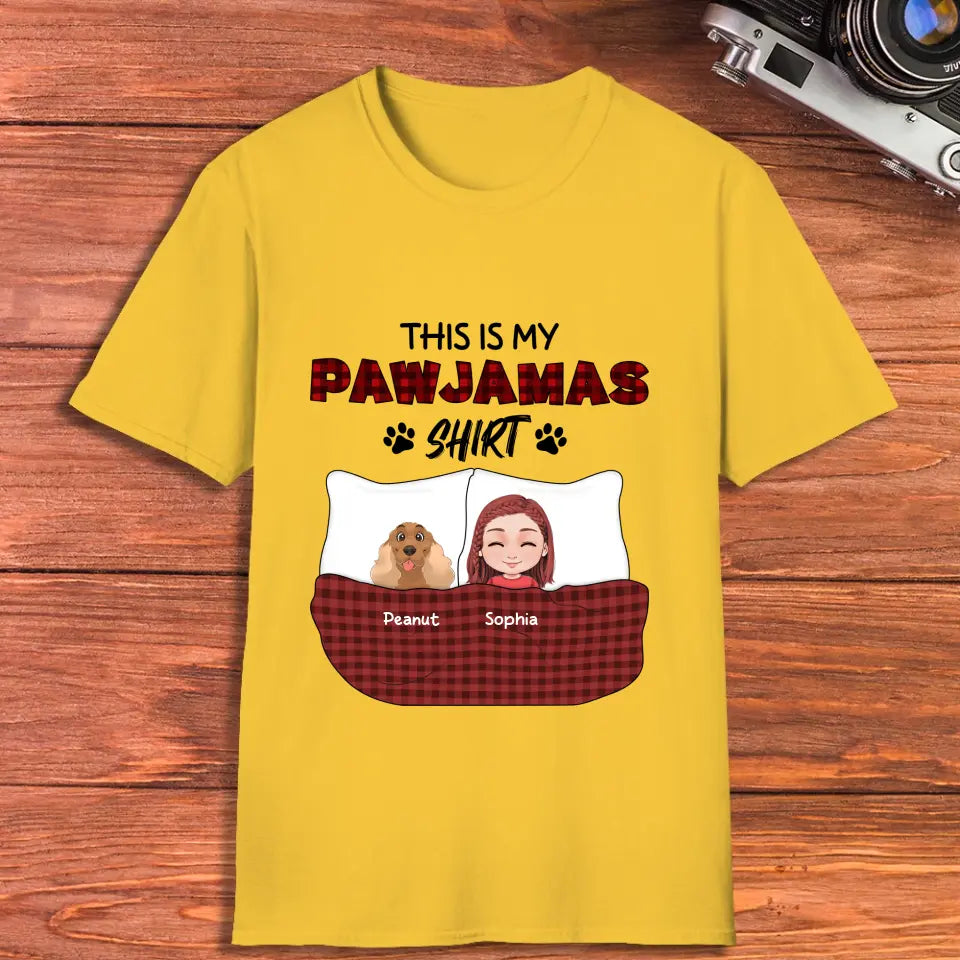 This Is My Pawjamas Shirt - Custom Pet - Personalized Gifts For Dog Lovers - Unisex T-shirt