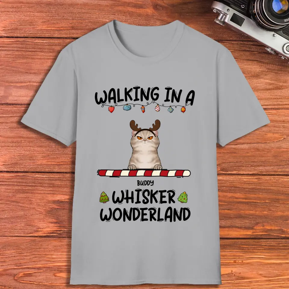 Walking In A Whisker Wonderland - Custom Name - Personalized Gifts For Cat Lovers - Sweater