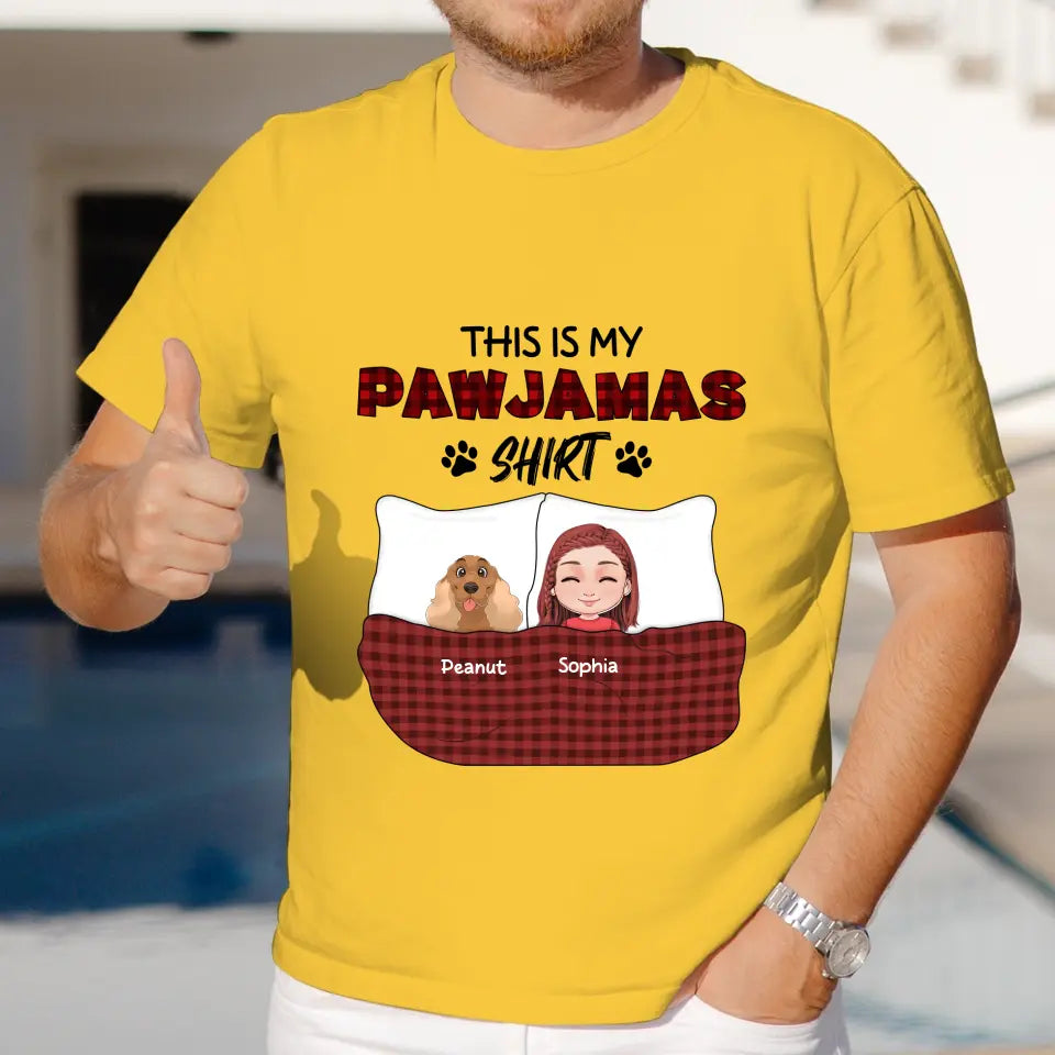 This Is My Pawjamas Shirt - Custom Pet - Personalized Gifts For Dog Lovers - Unisex T-shirt