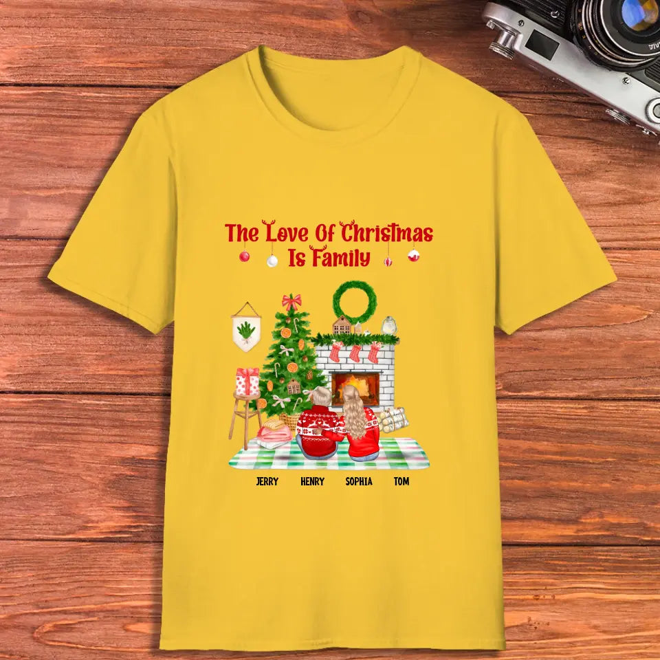 The Love Of Christmas Is Family - Custom Quote - Personalized Gifts For Family - T-shirt