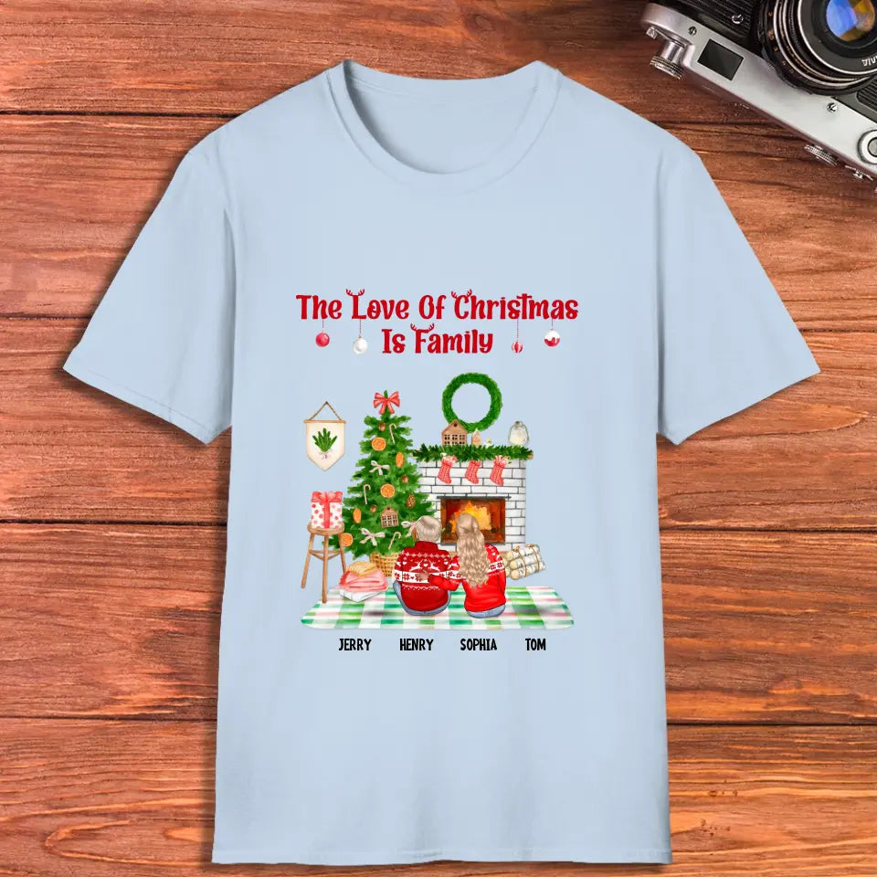 The Love Of Christmas Is Family - Custom Quote - Personalized Gifts For Family - T-shirt