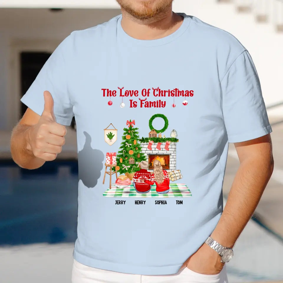 The Love Of Christmas Is Family - Custom Quote - Personalized Gifts For Family - T-shirt