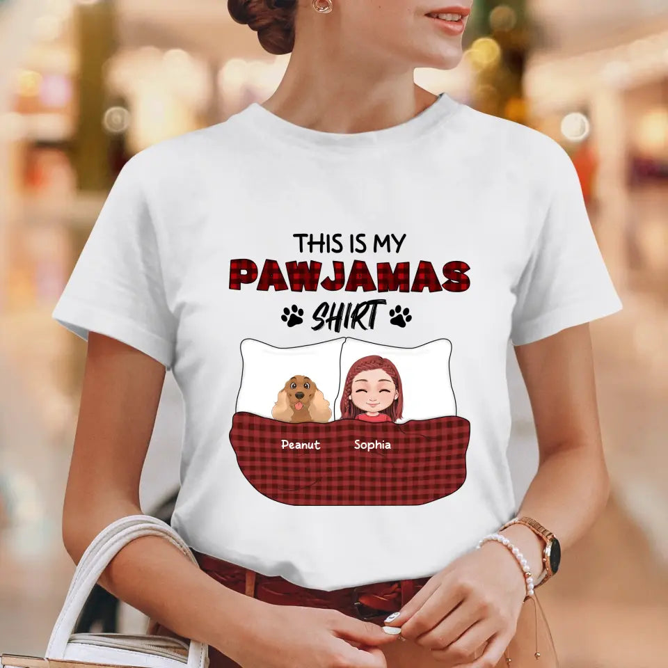 This Is My Pawjamas Shirt - Custom Pet - Personalized Gifts For Dog Lovers - Unisex T-shirt