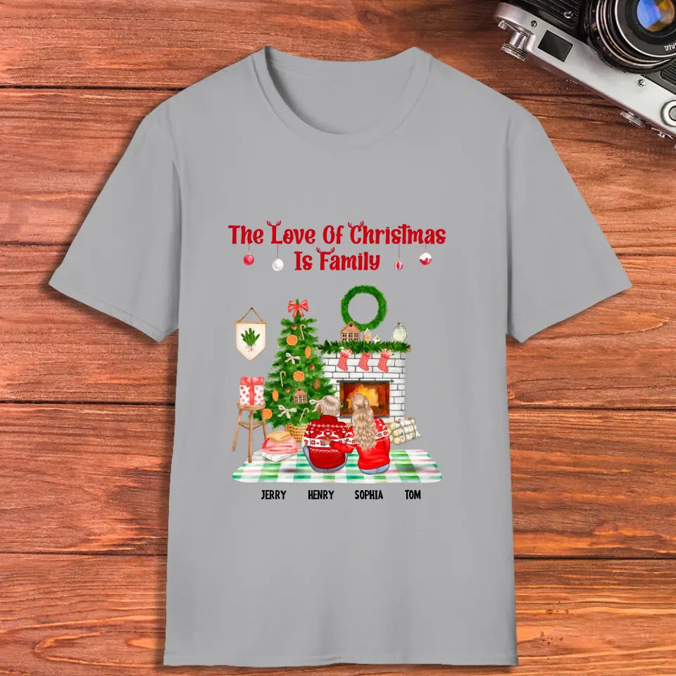 The Love Of Christmas Is Family - Custom Quote - Personalized Gifts For Family - T-shirt