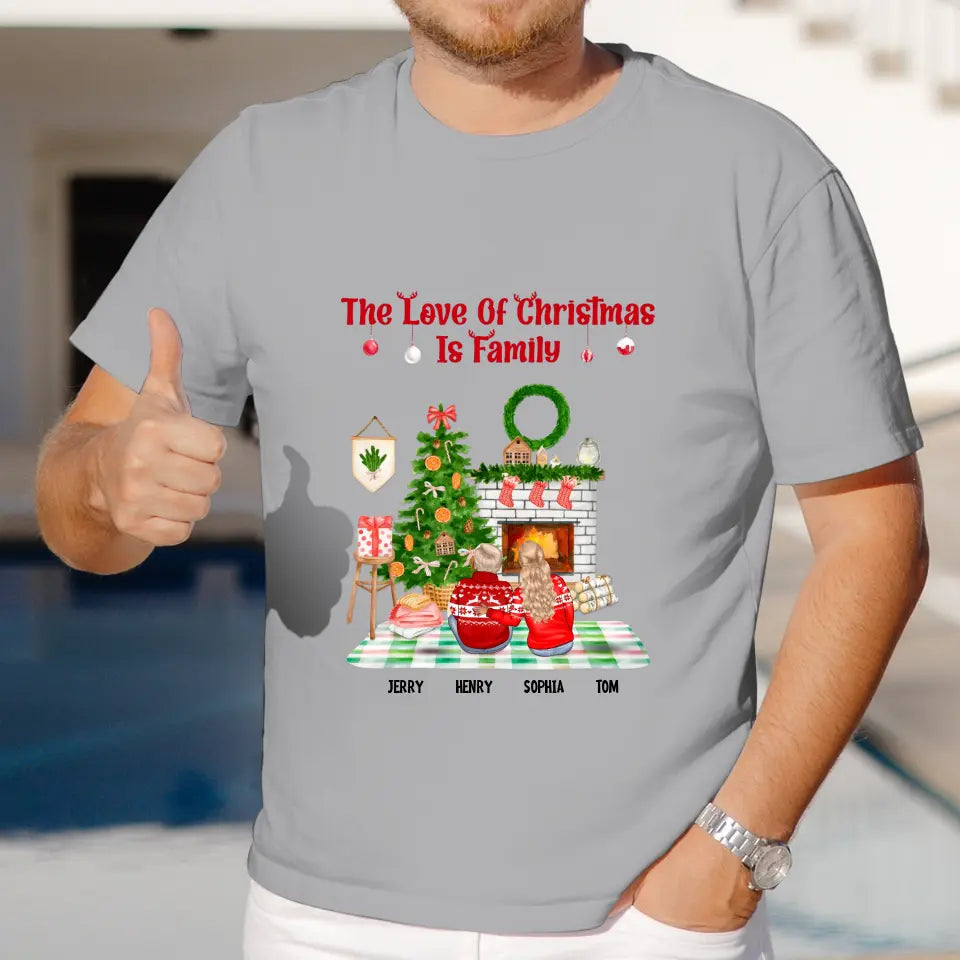 The Love Of Christmas Is Family - Custom Quote - Personalized Gifts For Family - T-shirt