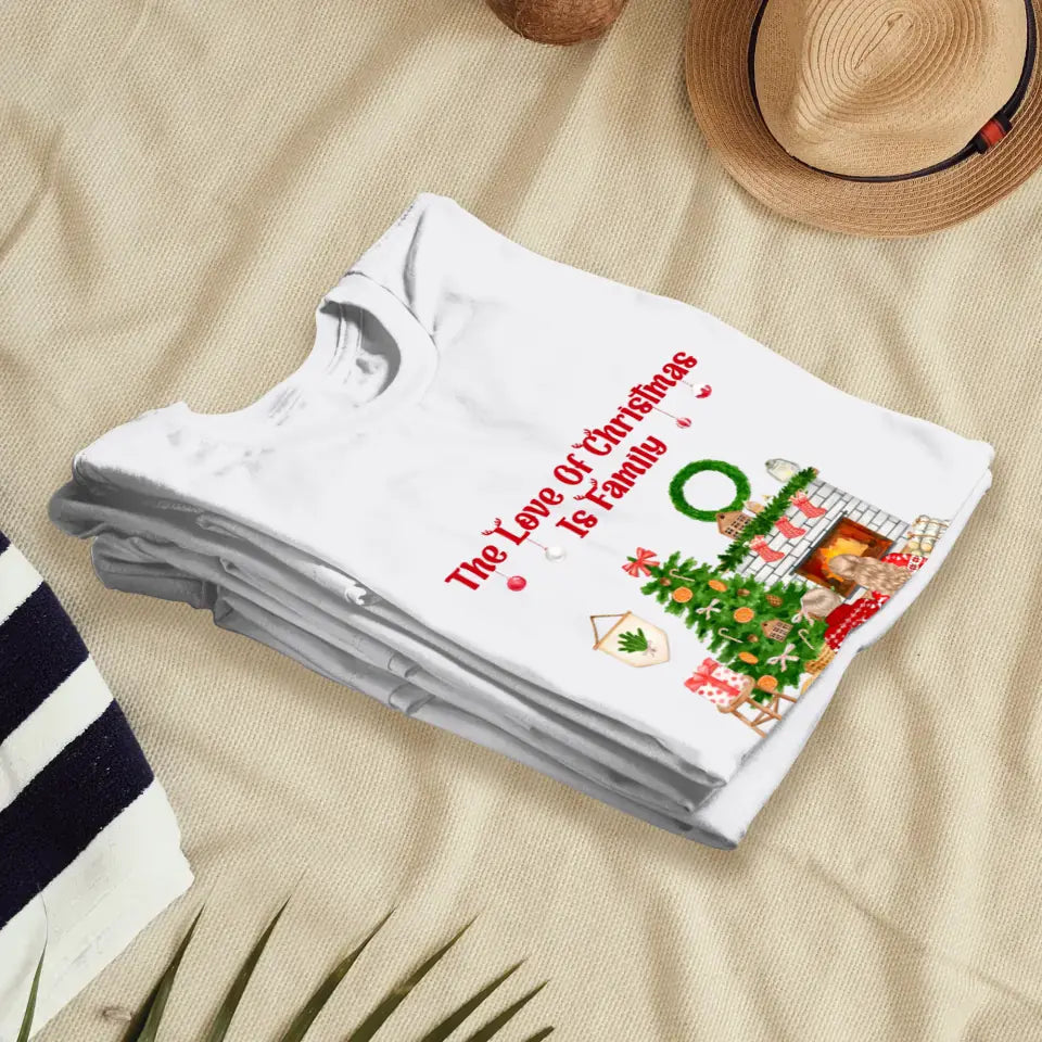 The Love Of Christmas Is Family - Custom Quote - Personalized Gifts for Family - Sweater