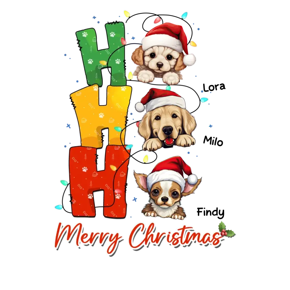 Ho Ho Ho Merry Christmas - Custom Name - Personalized Gifts for Dog Lovers - Sweater