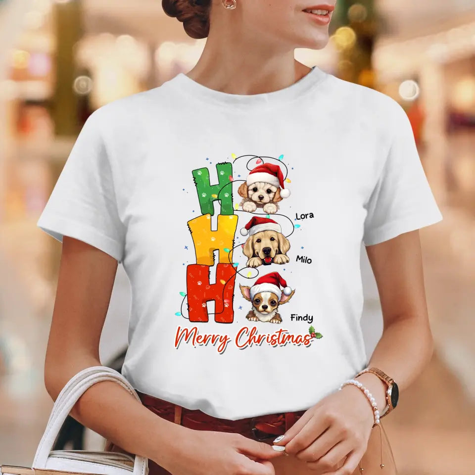 Ho Ho Ho Merry Christmas - Custom Name - Personalized Gifts for Dog Lovers - Sweater