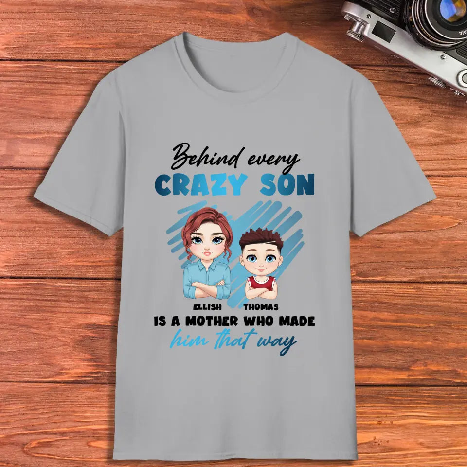 Behind Every Crazy Kid Is A Mother Who Made Him That Way - Custom Name - Personalized Gifts For Mom - Sweater