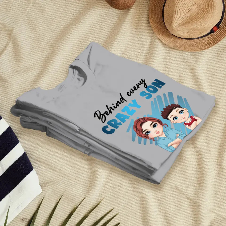 Behind Every Crazy Kid Is A Mother Who Made Him That Way - Custom Name - Personalized Gifts For Mom - Sweater