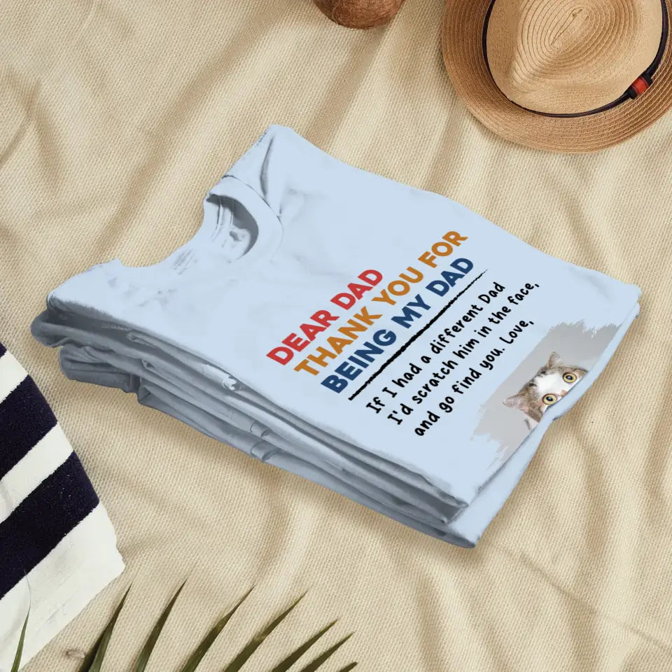 Thank You - Custom Photo - Personalized Gifts For Cat Lovers - Unisex T-shirt