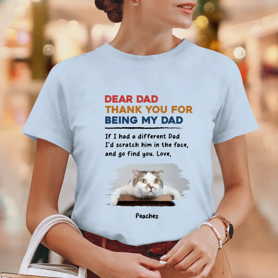 Thank You - Custom Photo - Personalized Gifts For Cat Lovers - Unisex T-shirt