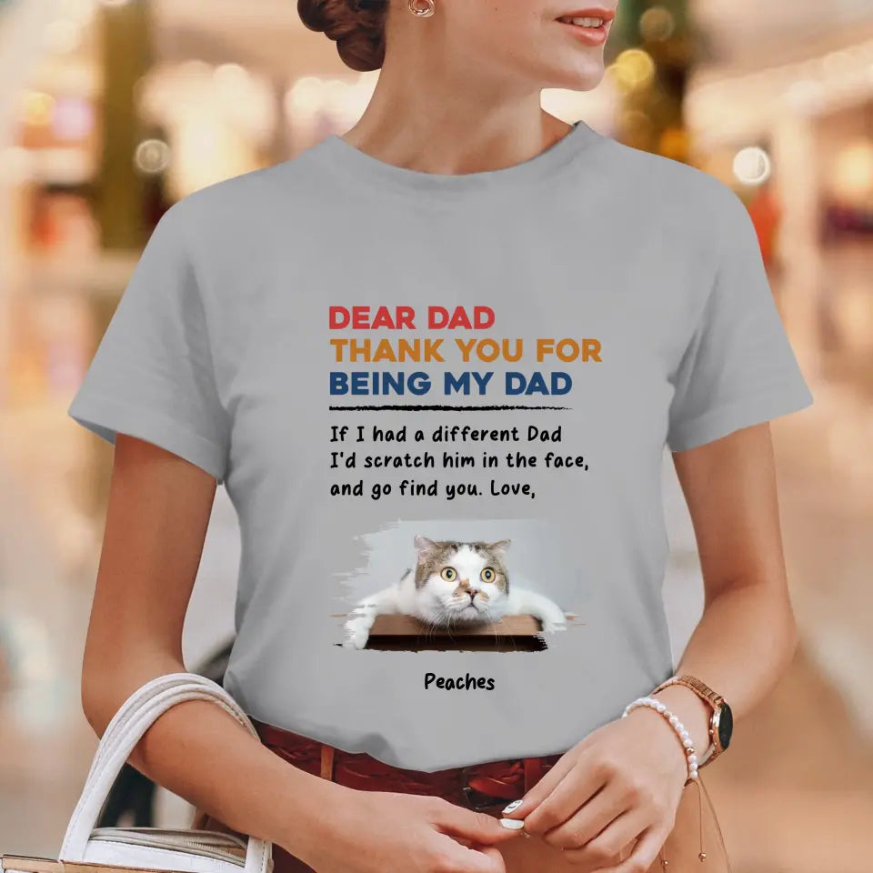 Thank You - Custom Photo - Personalized Gifts For Cat Lovers - Unisex T-shirt