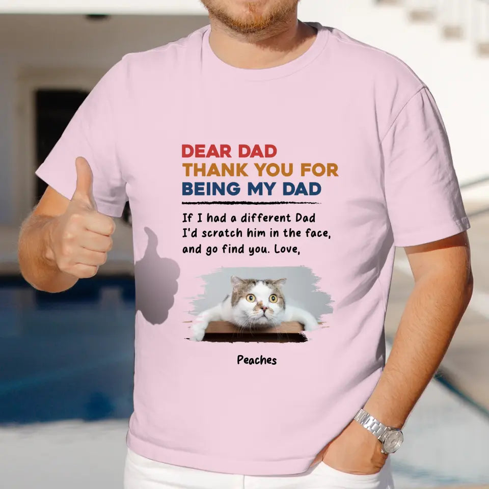 Thank You - Custom Photo - Personalized Gifts For Cat Lovers - Unisex T-shirt