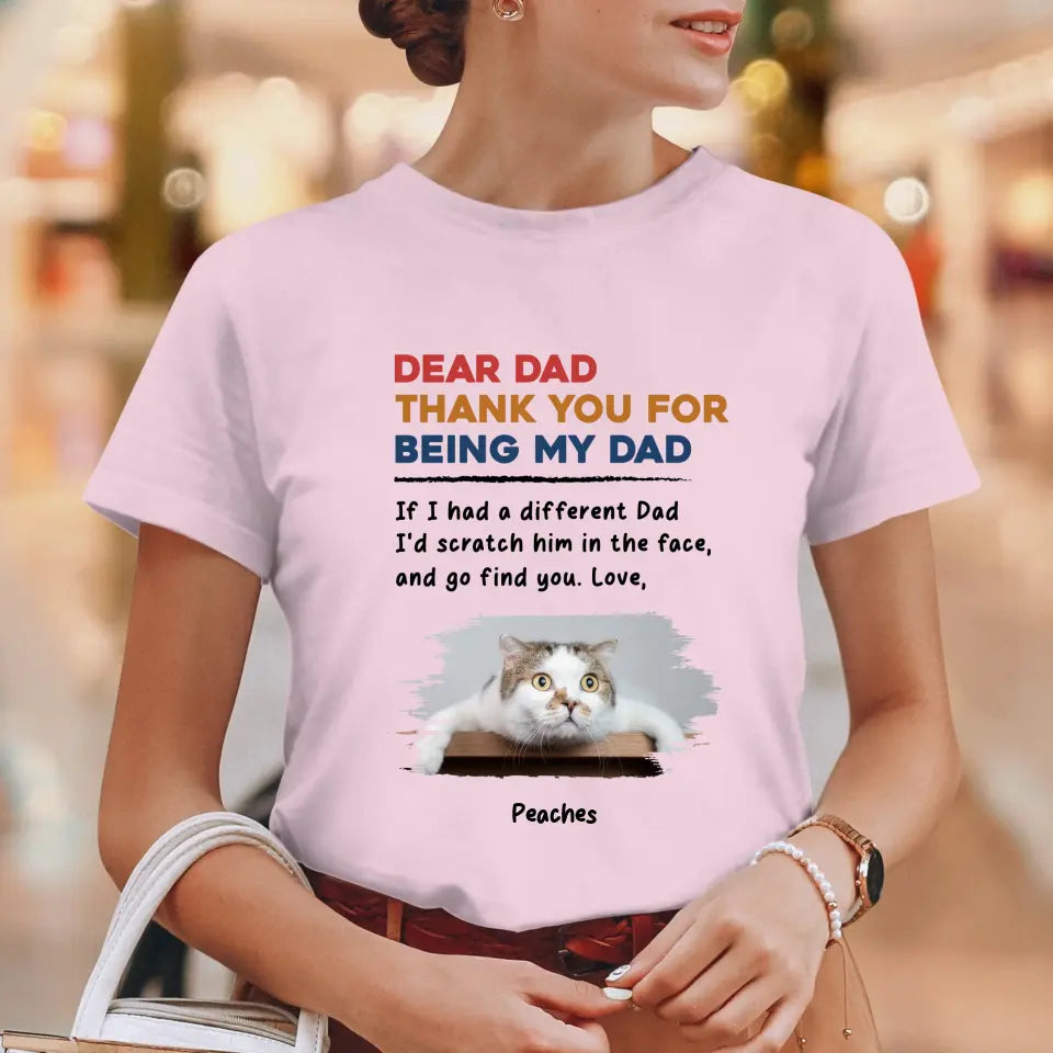 Thank You - Custom Photo - Personalized Gifts For Cat Lovers - Unisex T-shirt