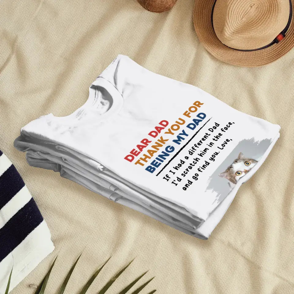 Thank You - Custom Photo - Personalized Gifts For Cat Lovers - Unisex T-shirt