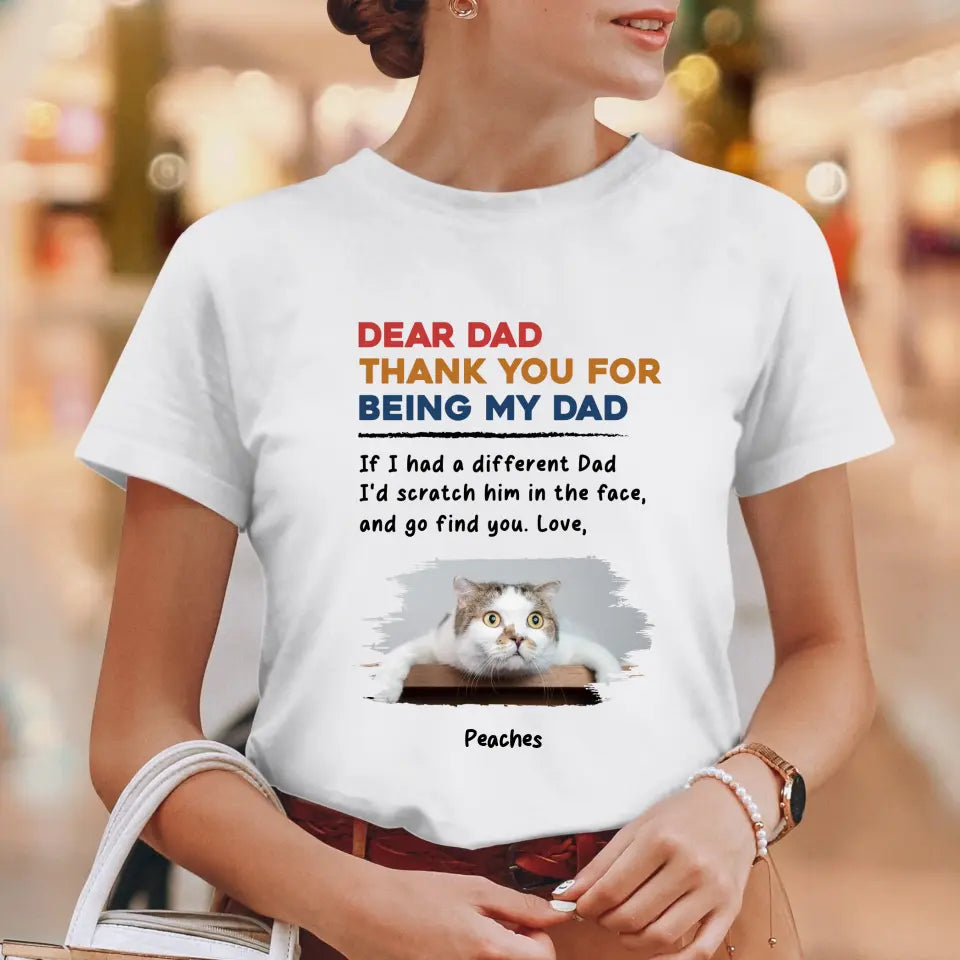 Thank You - Custom Photo - Personalized Gifts For Cat Lovers - Unisex T-shirt