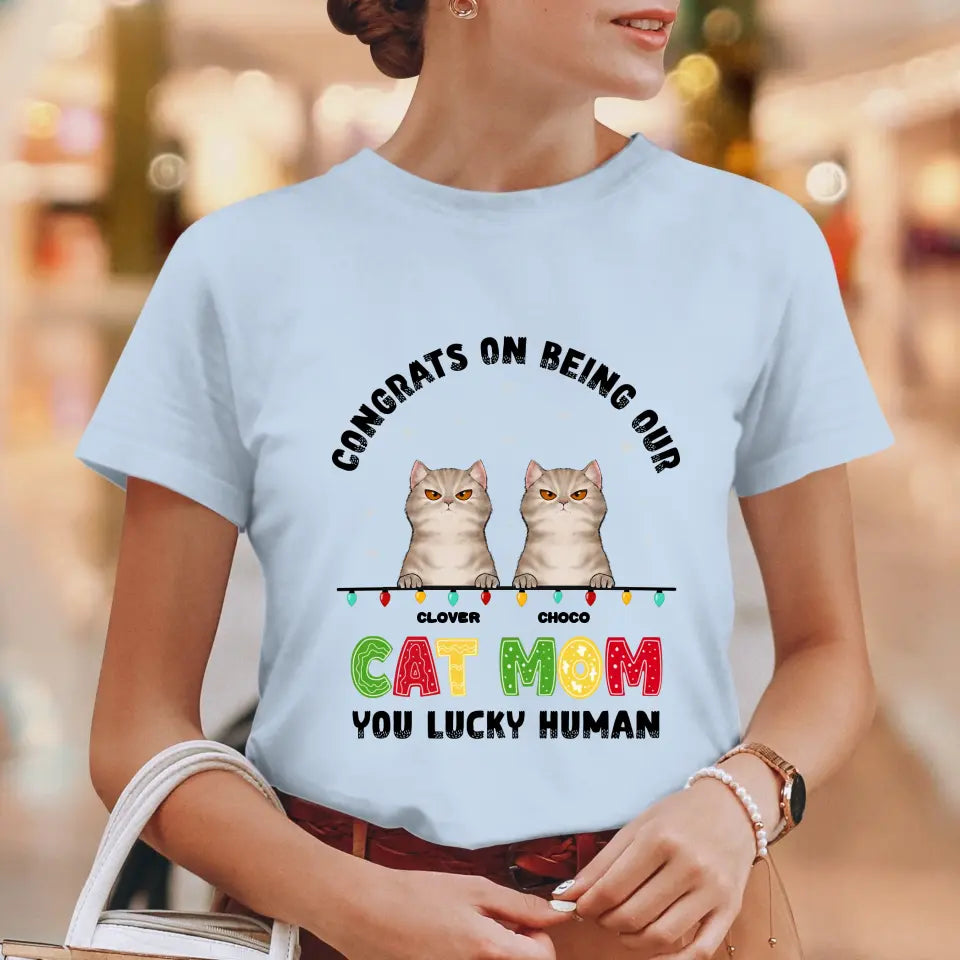 Congrats On Being My Cat Mom - Custom Name - Personalized Gifts for Cat Lovers - Unisex Sweater