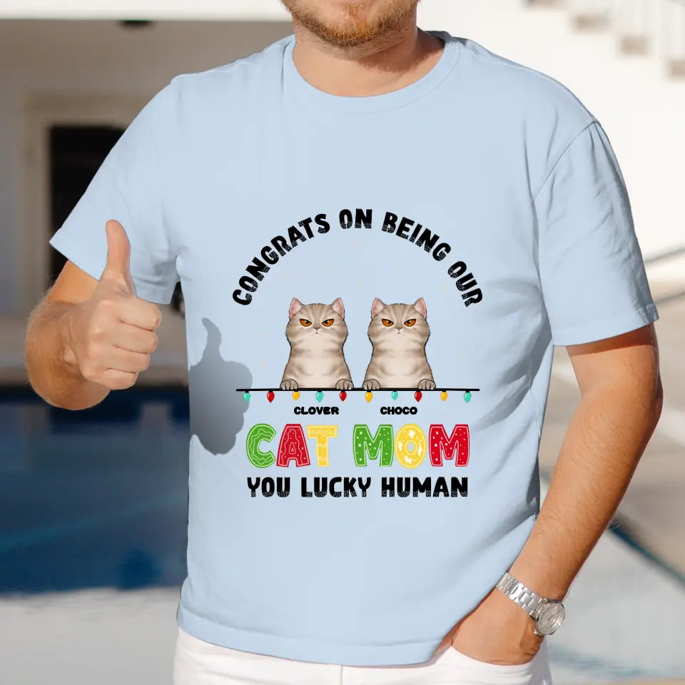 Congrats On Being My Cat Mom - Custom Name - Personalized Gifts For Cat Lovers - Unisex Hoodie