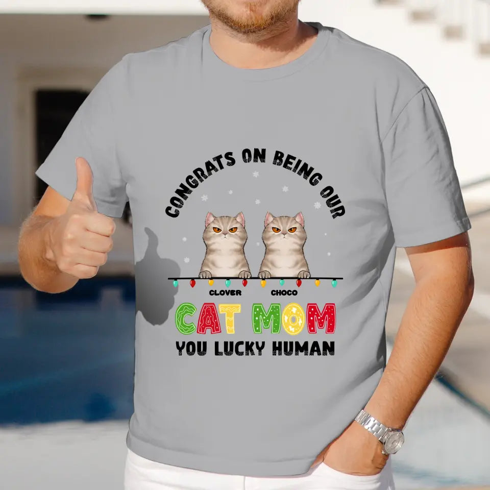 Congrats On Being My Cat Mom - Custom Name - Personalized Gifts for Cat Lovers - Unisex Sweater