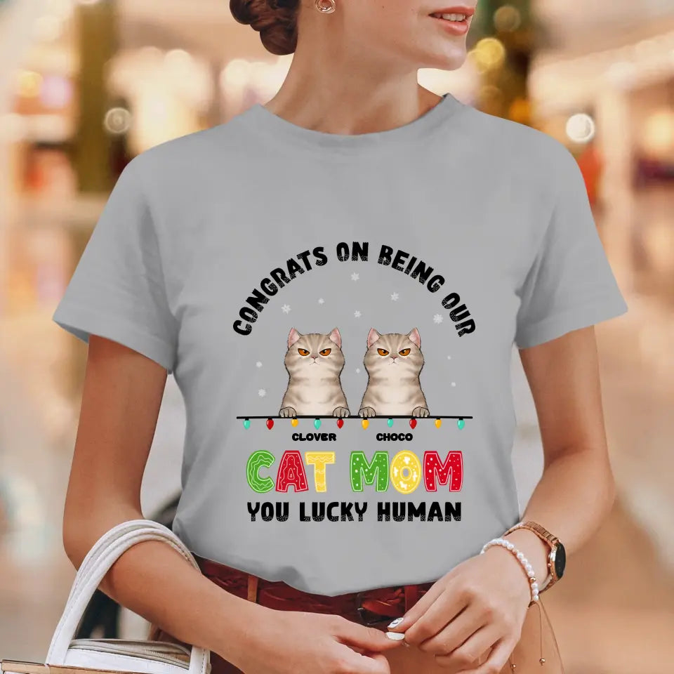 Congrats On Being My Cat Mom - Custom Name - Personalized Gifts for Cat Lovers - Unisex Sweater