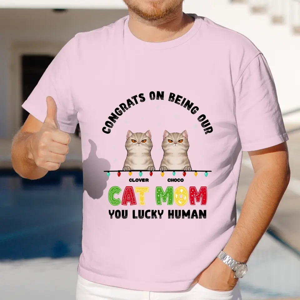 Congrats On Being My Cat Mom - Custom Name - Personalized Gifts for Cat Lovers - Unisex Sweater