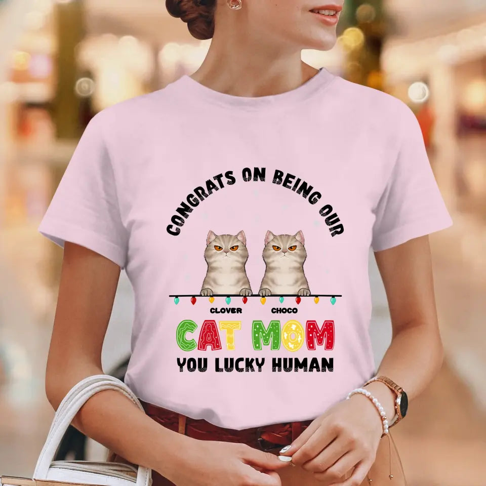 Congrats On Being My Cat Mom - Custom Name - Personalized Gifts For Cat Lovers - Unisex Hoodie