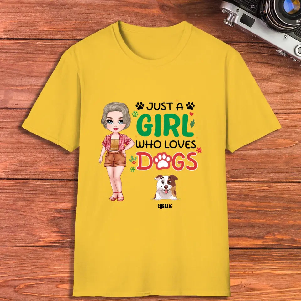 Just A Girl Who Loves Dog - Personalized Gifts For Dog Lovers - Unisex T-shirt