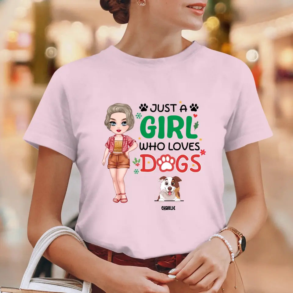 Just A Girl Who Loves Dog - Custom Name - Personalized Gifts for Dog Lovers - Sweater