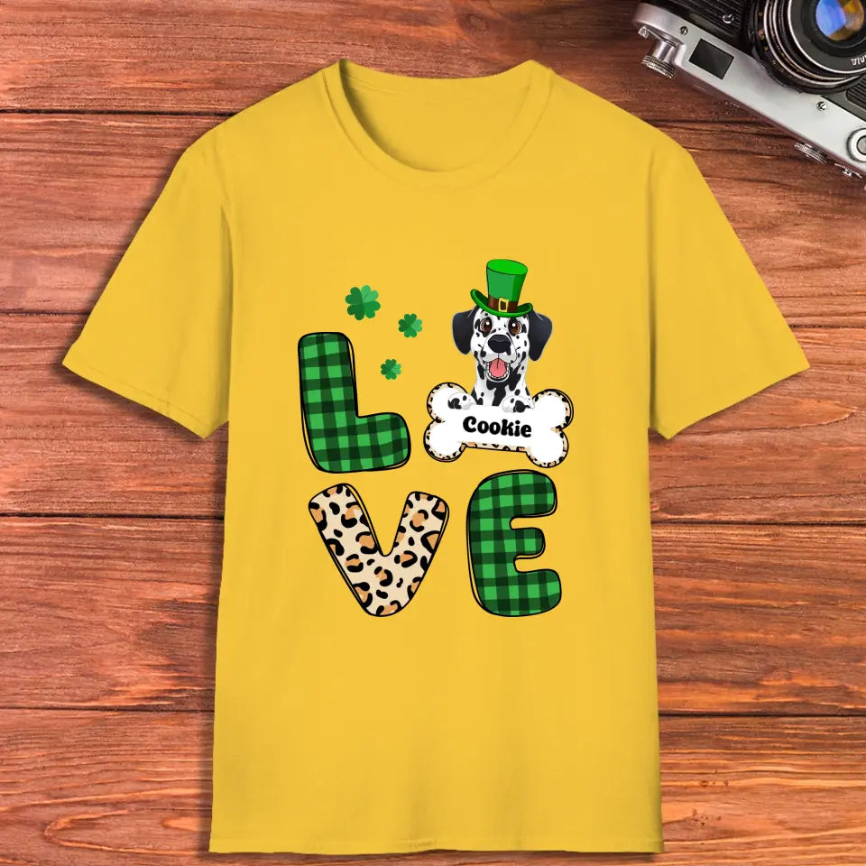 Dog Lover, Patrick's Day - Custom Name - Personalized Gifts For Dog Lovers - Unisex T-Shirt