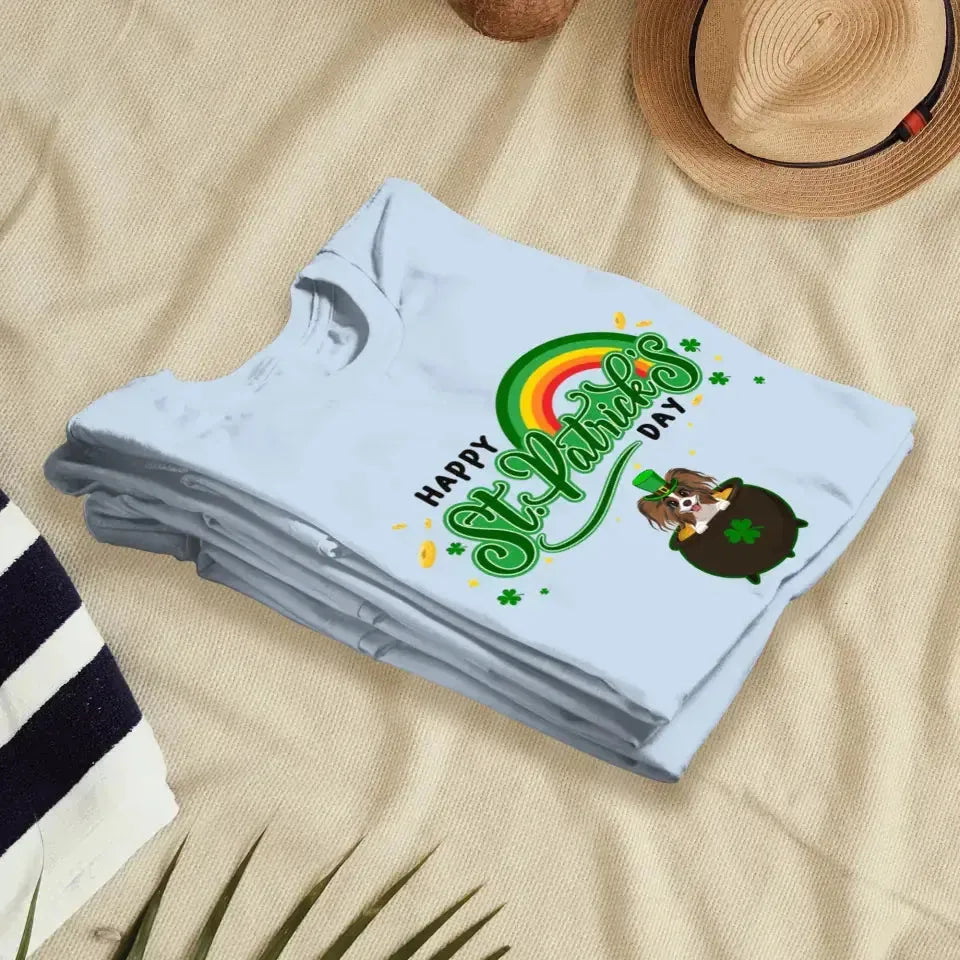 Happy St Patrick's Day - Custom Name - Personalized Gifts For Dog Lovers - Unisex T-Shirt