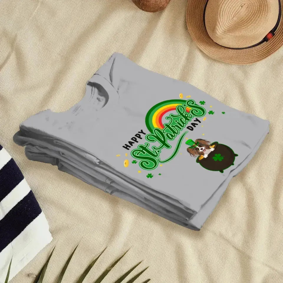 Happy St Patrick's Day - Custom Name - Personalized Gifts For Dog Lovers - Unisex T-Shirt