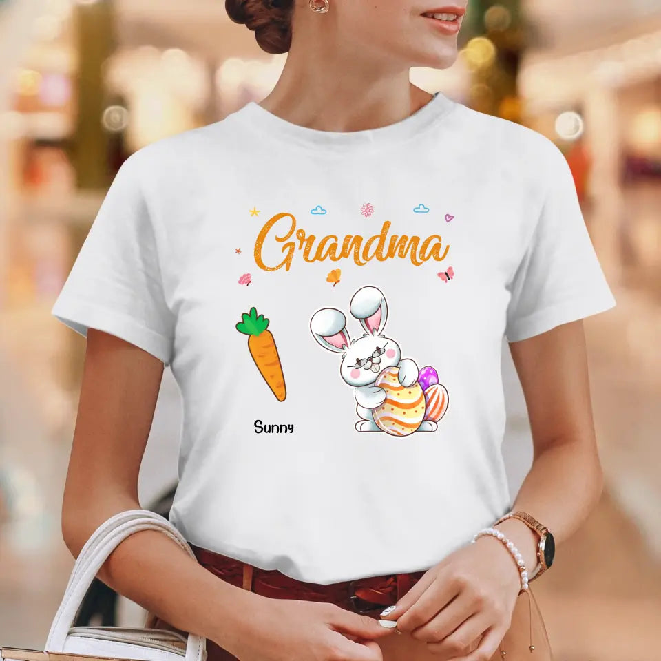 Grandparents Bunny And Carrots - Personalized Gifts For Grandparents - Unisex Sweater