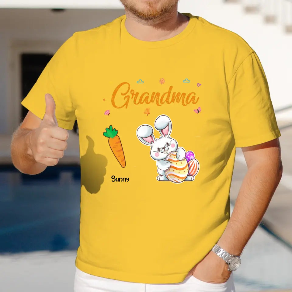 Grandparents Bunny And Carrots - Personalized Gifts For Grandparents - Unisex Hoodie