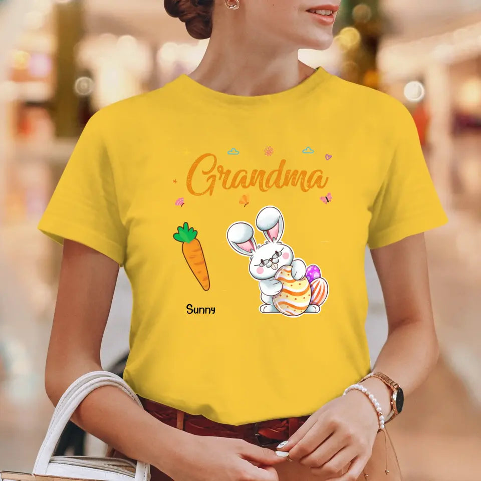 Grandparents Bunny And Carrots - Personalized Gifts For Grandparents - Unisex Hoodie