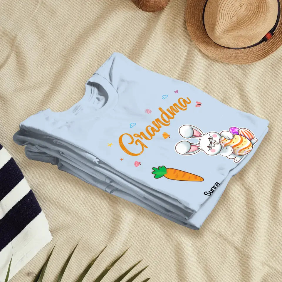 Grandparents Bunny And Carrots - Personalized Gifts For Grandparents - Unisex Hoodie