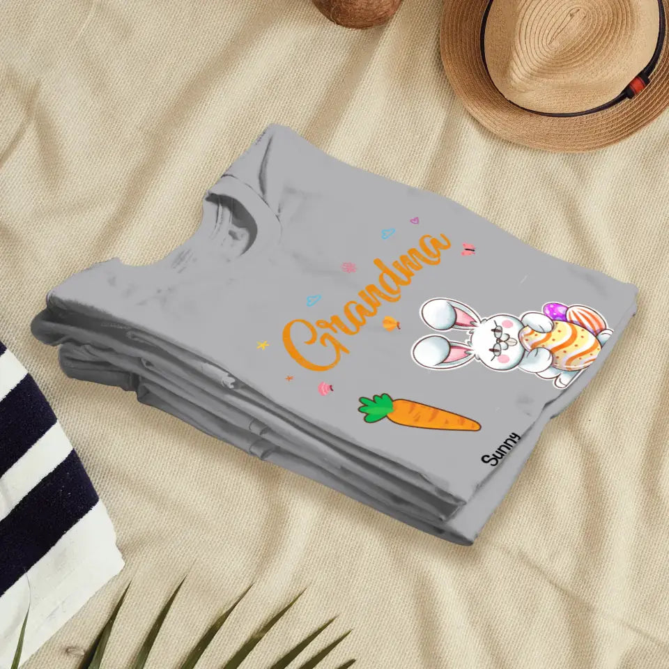 Grandparents Bunny And Carrots - Personalized Gifts For Grandparents - Unisex Hoodie