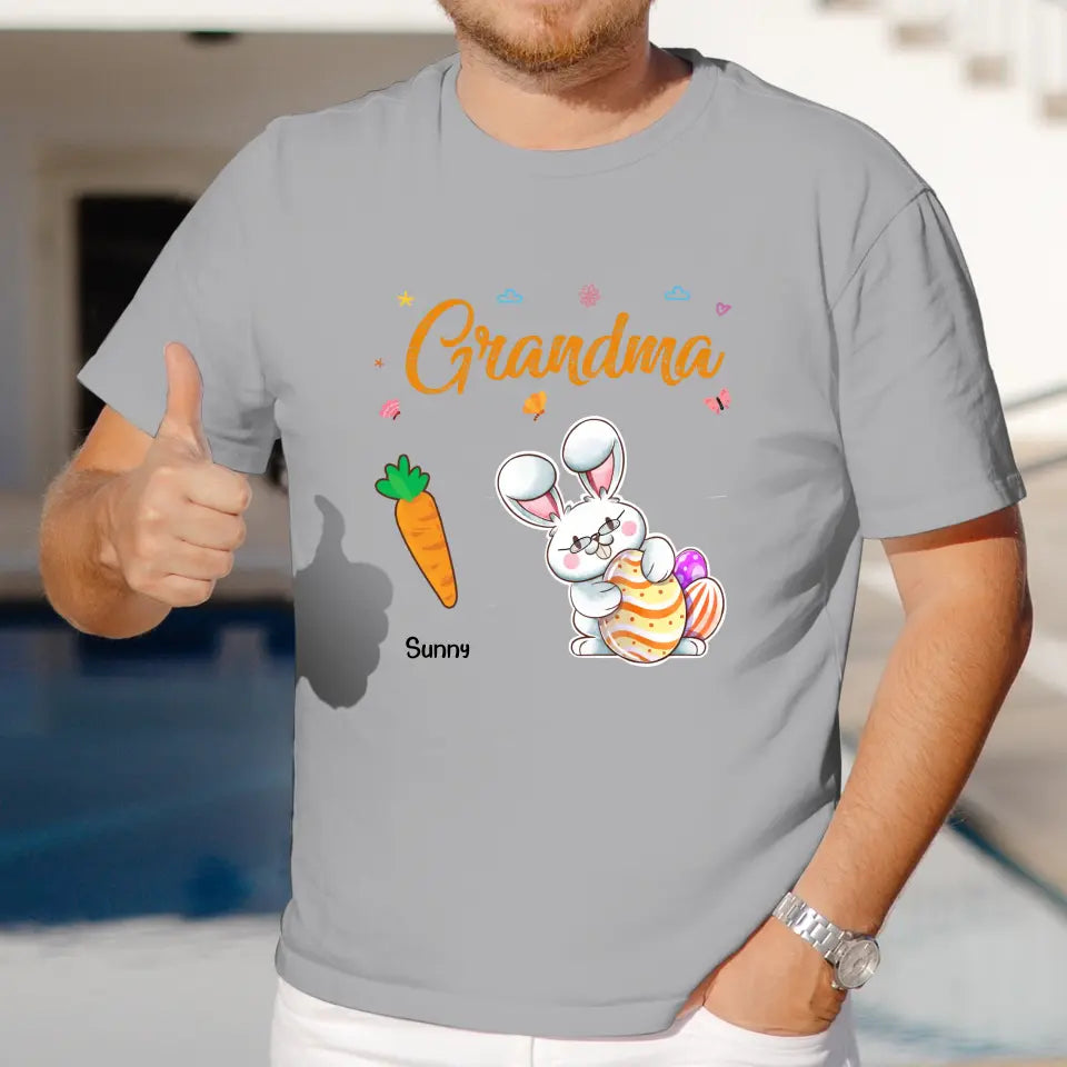 Grandparents Bunny And Carrots - Personalized Gifts For Grandparents - Unisex Hoodie