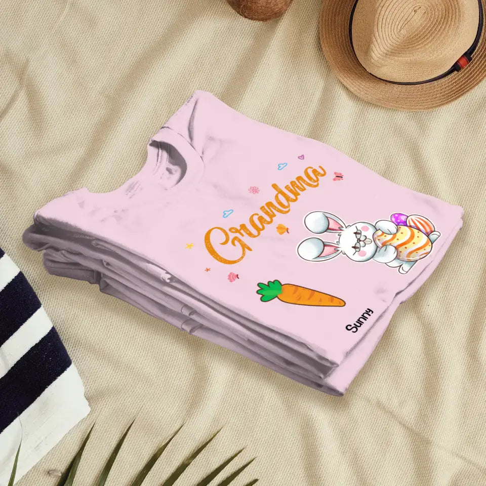 Grandparents Bunny And Carrots - Personalized Gifts For Grandparents - Unisex Hoodie