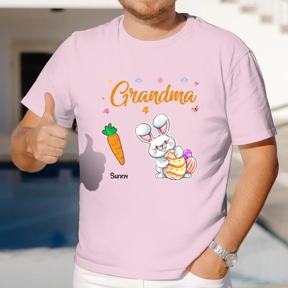 Grandparents Bunny And Carrots - Personalized Gifts For Grandparents - Unisex Hoodie