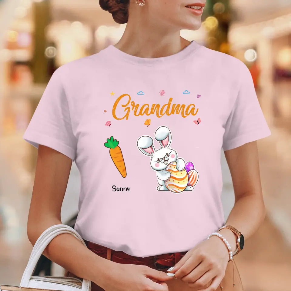 Grandparents Bunny And Carrots - Personalized Gifts For Grandparents - Unisex Hoodie