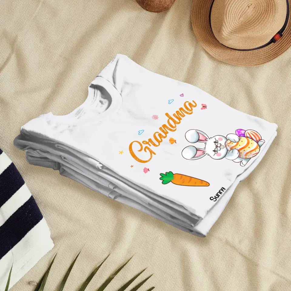 Grandparents Bunny And Carrots - Personalized Gifts For Grandparents - Unisex Hoodie