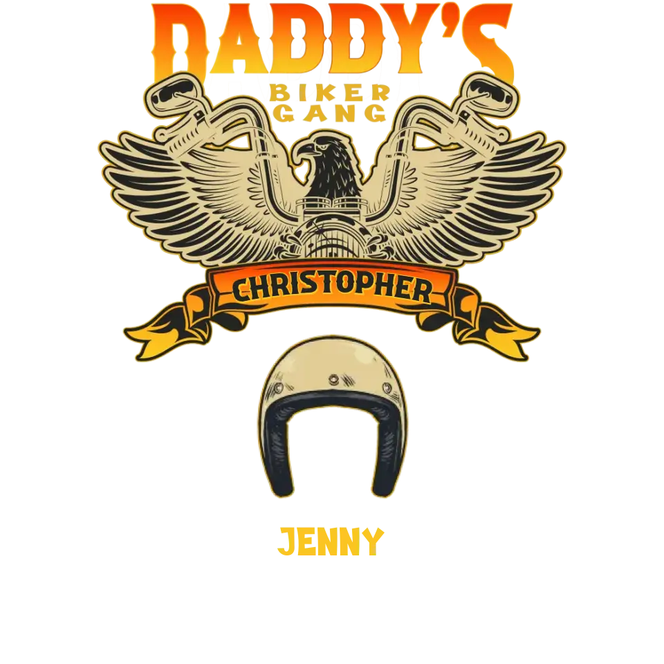 Daddy's Biker Gang - Personalized Gifts For Dad - Unisex T-Shirt