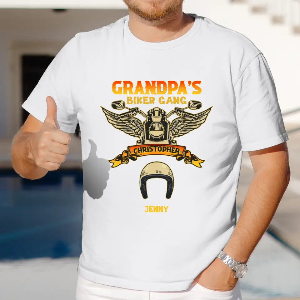 Grandpa's Biker Gang - Custom Name - Personalized Gifts For Grandpa - Sweater