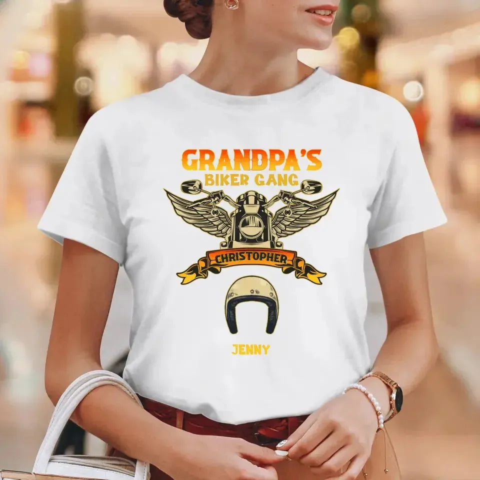 Grandpa's Biker Gang - Custom Name - Personalized Gifts For Grandpa - Sweater